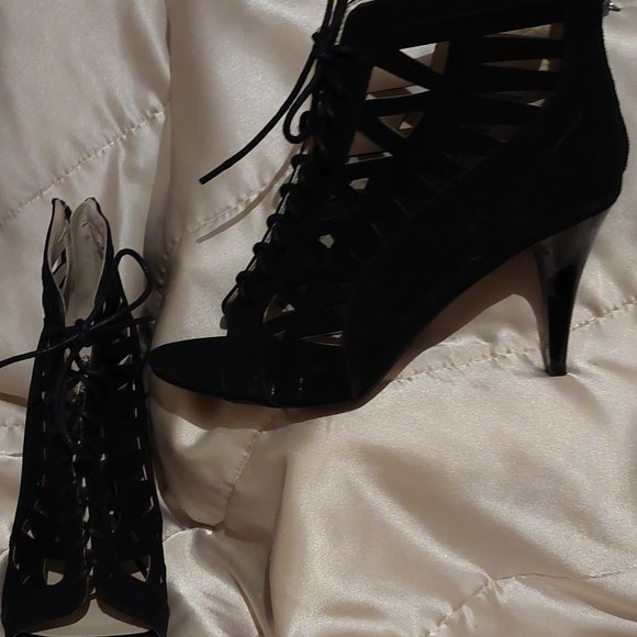 Lattice Open-Toe Heels - Picture 1 of 1